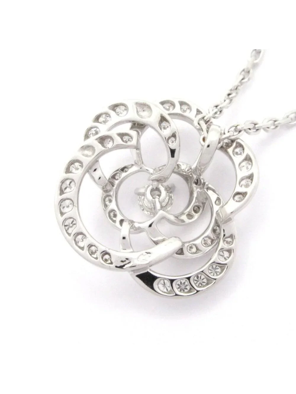 Chanel Necklace Camellia Collection 18k White Gold Diamond